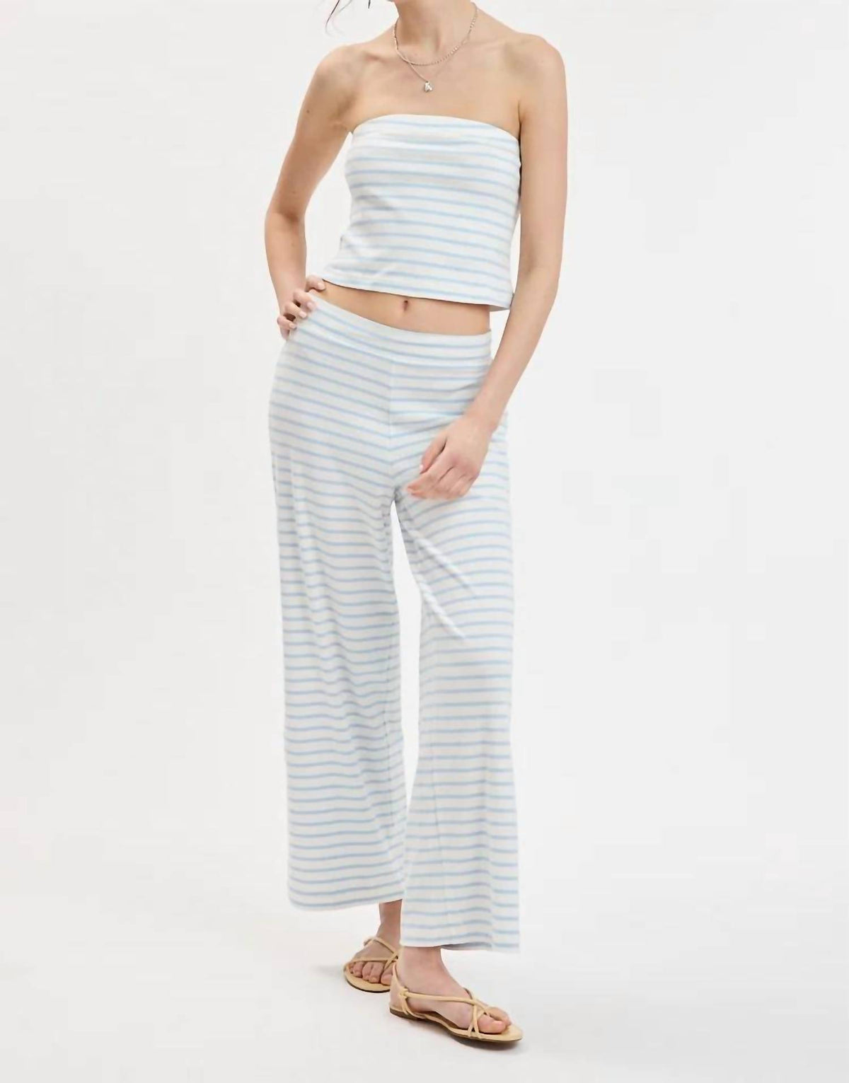 Sky To Moon - Maren Striped Tube Top Pant Set