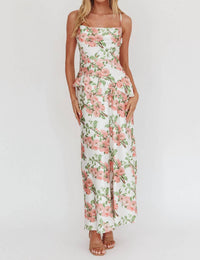 Here Comes The Sun - Jerica Ruffle Waist Floral Maxi Dress