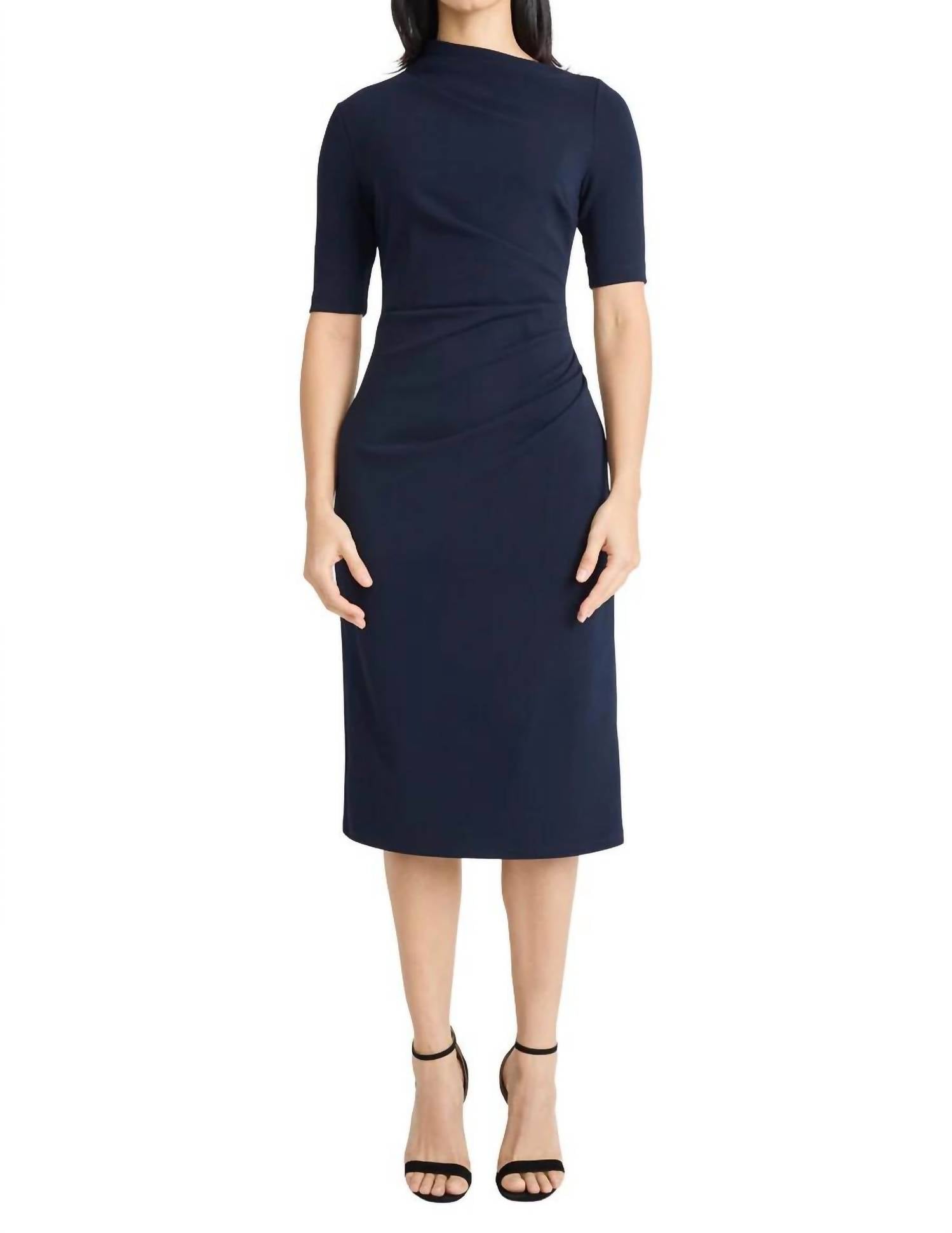 Maggy London Erin Half Sleeve Dress in twilight navy - women's dress