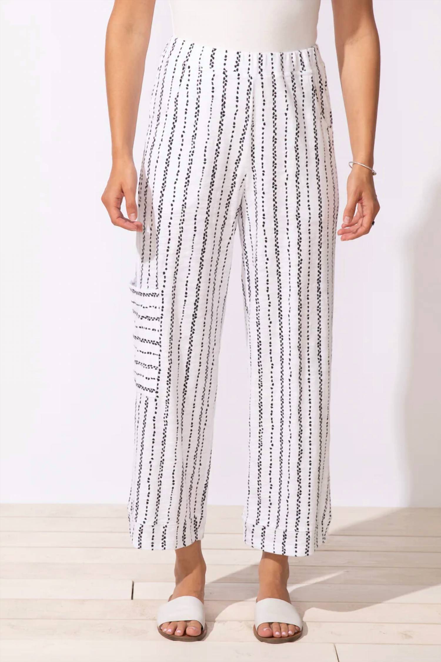 Escape - Driftwood Stripe J Pocket Flood Pant - Plus