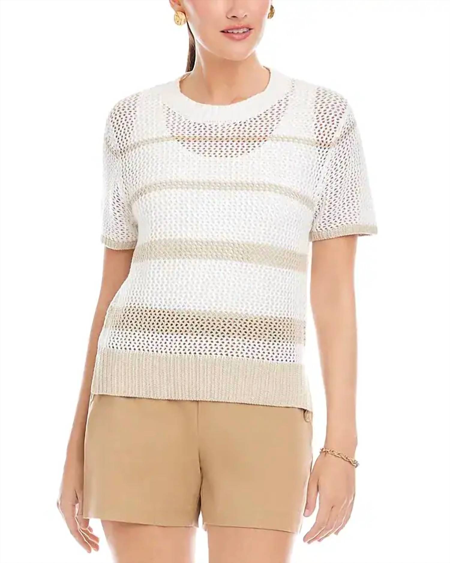 Fifteen Twenty - Faye Crochet Sweater Top
