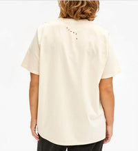 Clare V. Le Weekend Original Tee Shirt in cream navy - women's t-shirt - alternate view