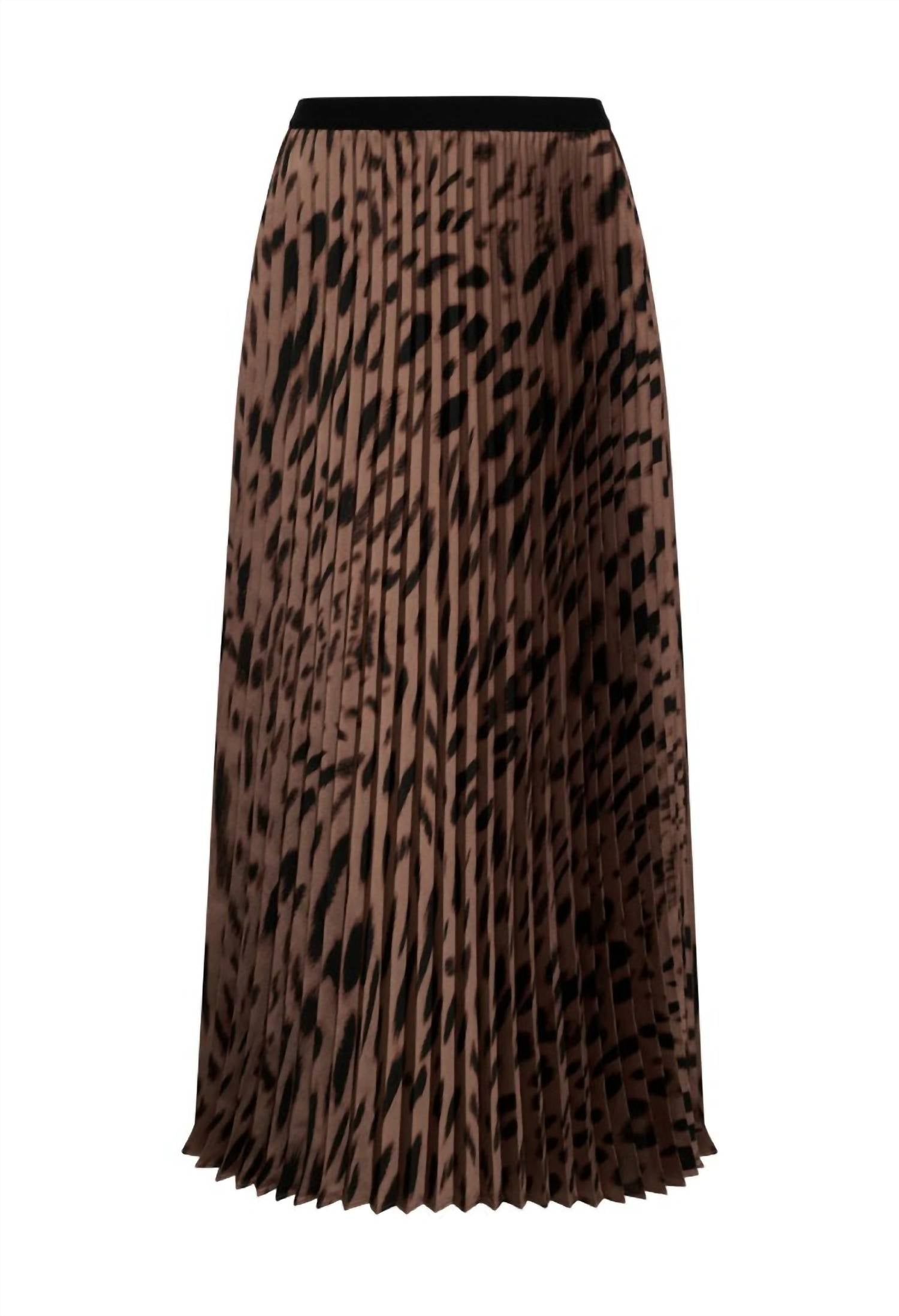 Sanctuary - Nostalgia Leopard Pleated Midi Skirt