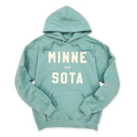 218 Clothing + Gift Unisex - Minnesota Hoodie in dusty blue green - women's top