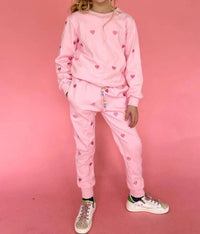 Lola + The Boys - Girls Full Hearts Jogger Set
