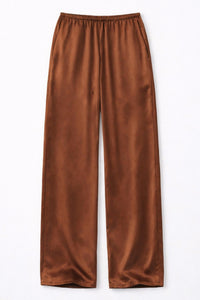 Enza Costa Bias Cut Satin Pant in nutmeg - women's pants - view 4