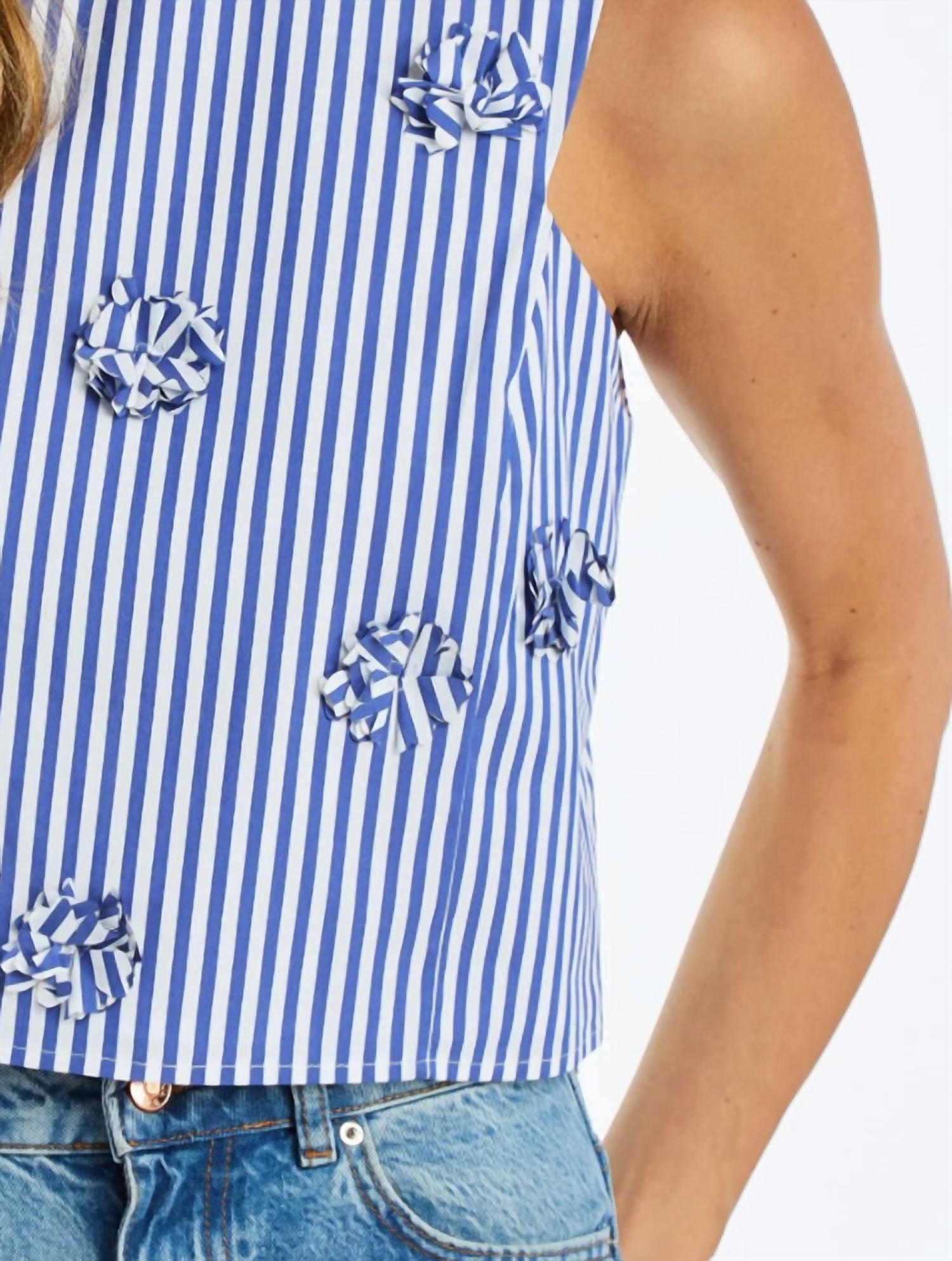 Drew - Avana Stripe 3d Floral Top