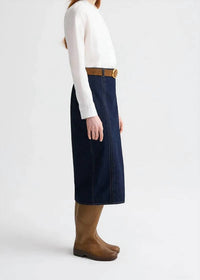 Twp - Denim Skirt With Seams