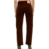 Moussy Slater Corduroy Straight Jean in camel - women's jeans - detail view