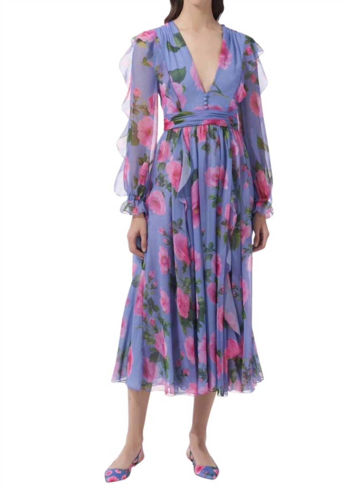 Carolina Herrera - Ruffle Chiffon Dress