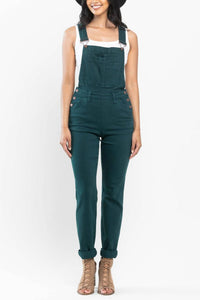 Judy Blue - Garment Dyed High Rise Double Cuffed Overalls
