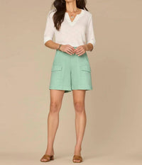 Democracy - Split V-neck Elbow Sleeve Top