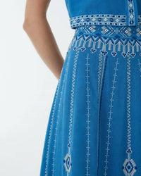 Emporio Sirenuse - Camille Astragal Embroidered Maxi Skirt