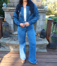 Et Clet - Sherpa Collared Denim Jacket