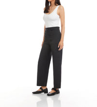 Fifteen Twenty Stevie Barrel Leg Ankle Pant in charcoal - women's jeans - alternate view