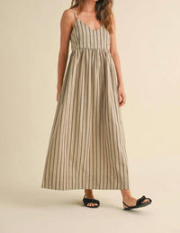 Miou Muse - Exquisite Stripe Maxi Dress