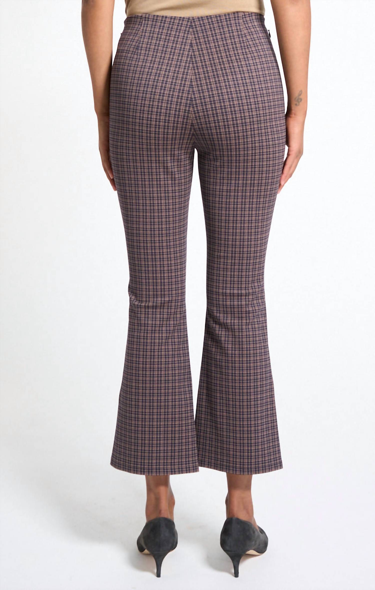 Theory Kick Knit Pants in palomino multi - women's pants - detail view