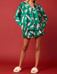 Peach Love - Satin Nutcracker Pajama Set