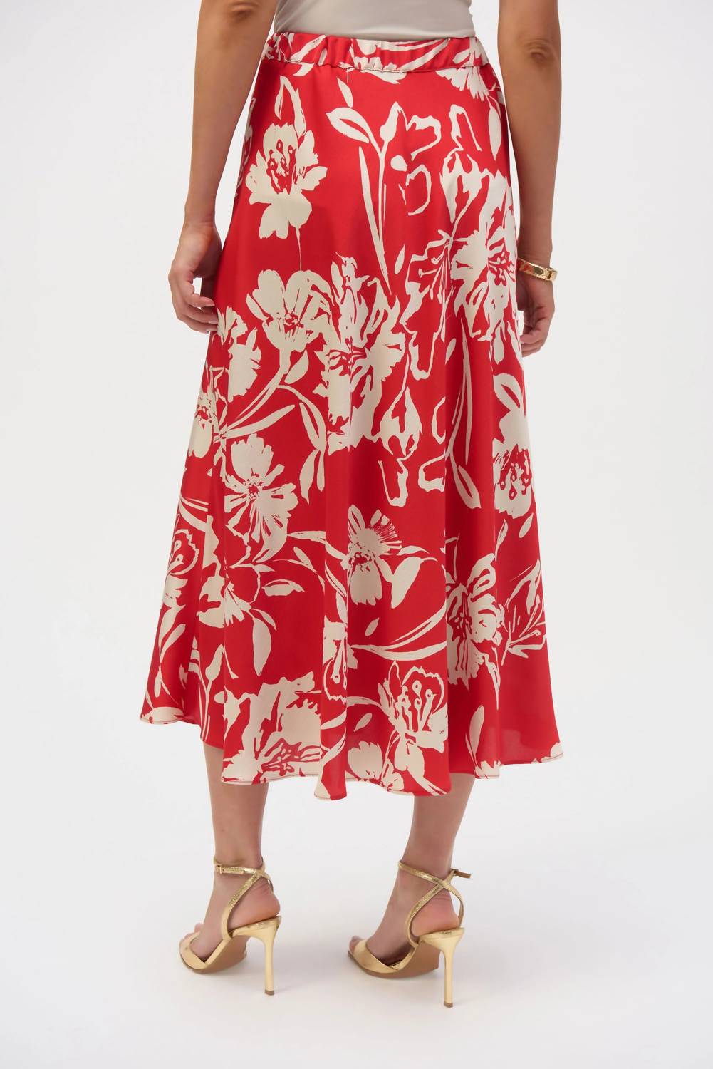 Joseph Ribkoff - Floral Print A-line Midi Skirt