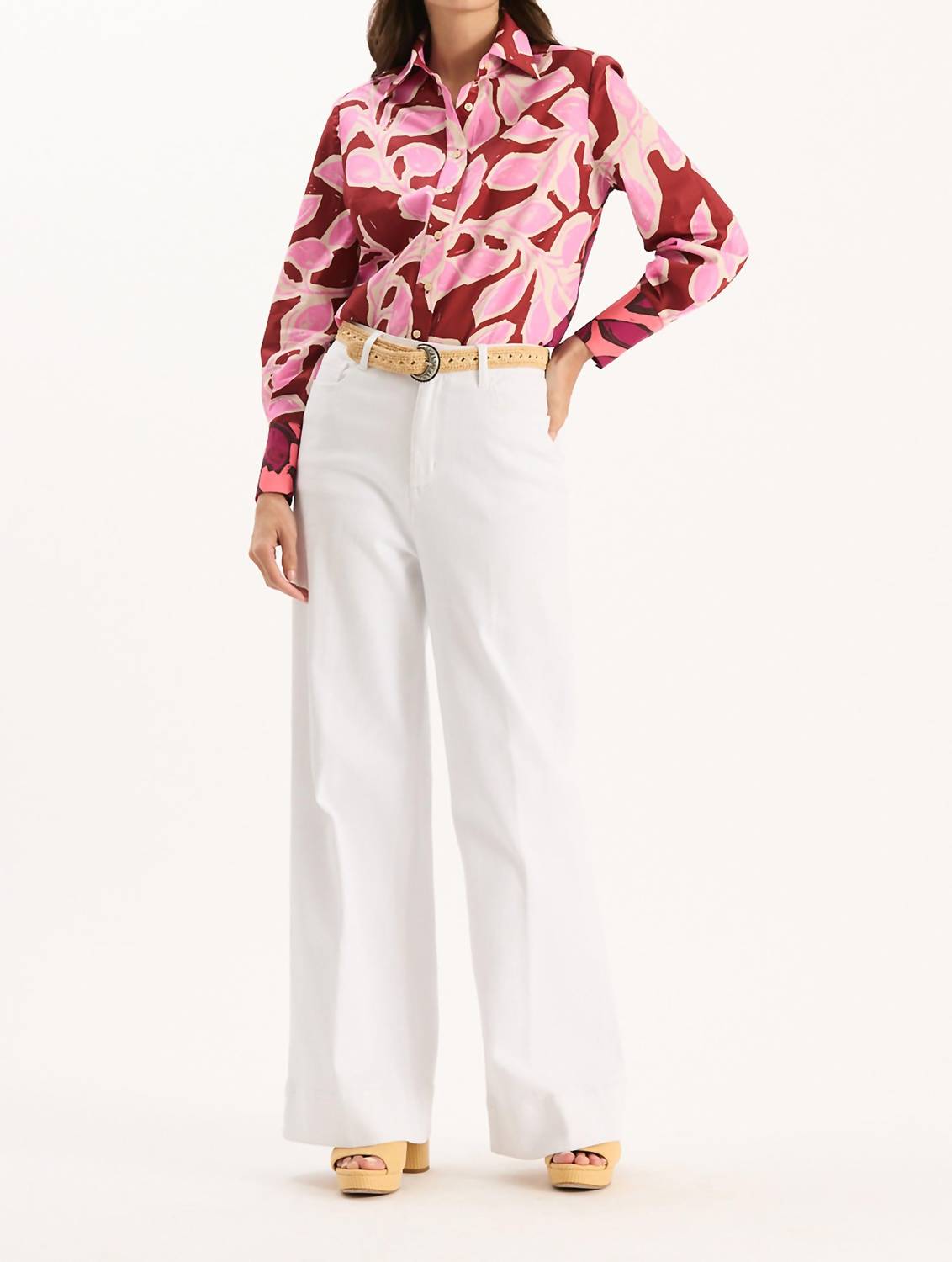 Tyler Boe - Chloe Leaves Print Shirt