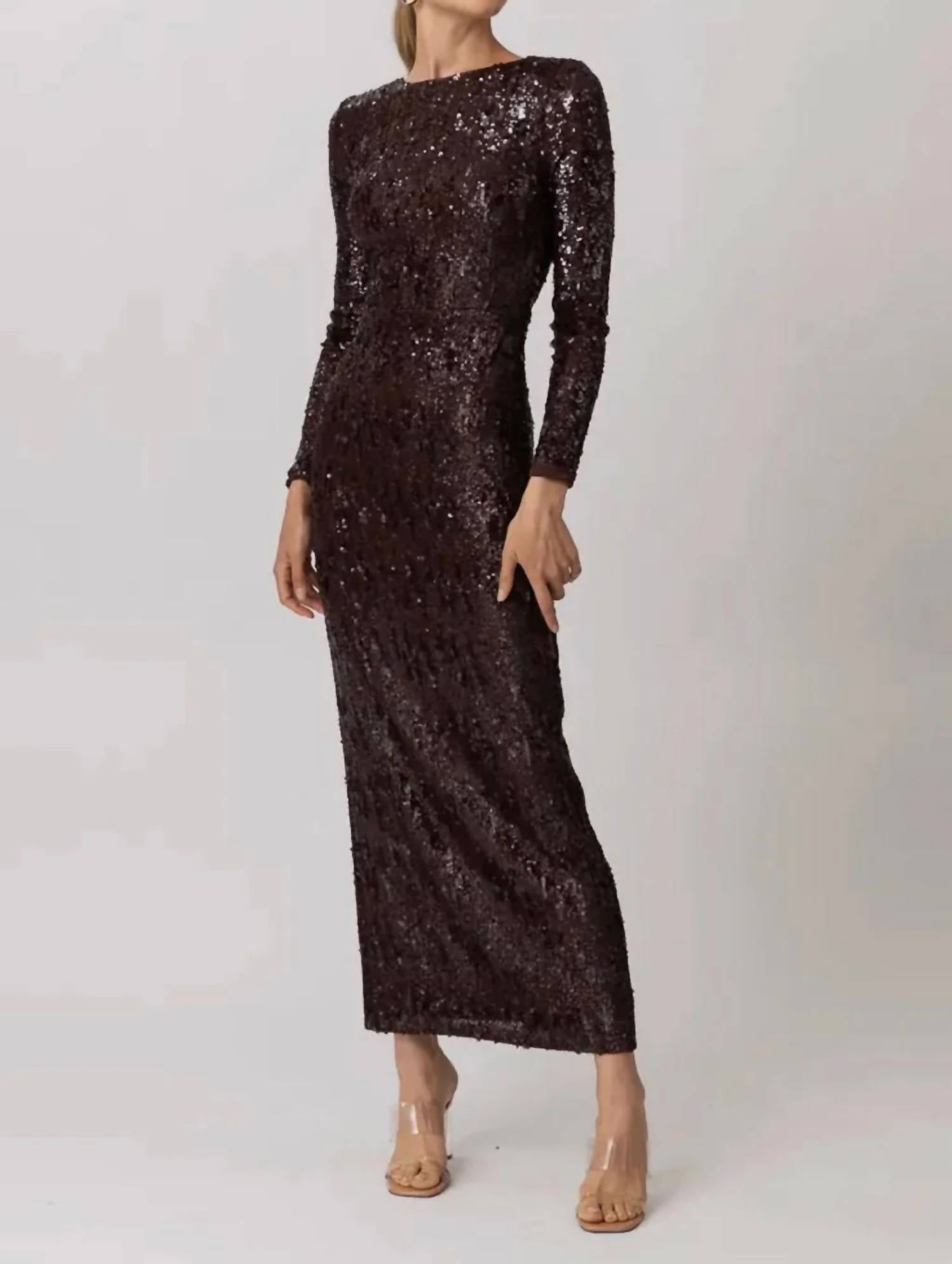 Line And Dot - Chelsea Long Sleeve Sequin Dress
