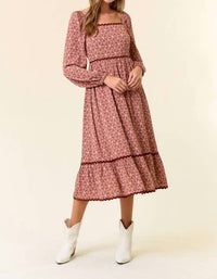 Doe And Rae - Floral Tiered Midi Dress