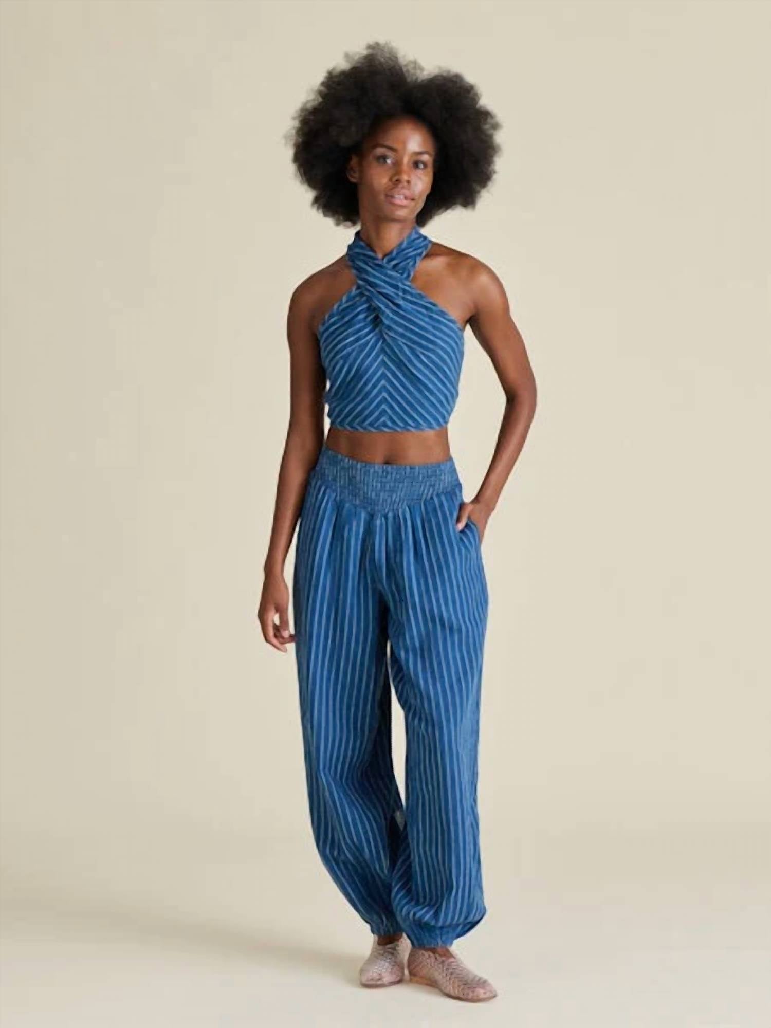 Steve Madden - Tillie Striped High-rise Balloon Leg Pants