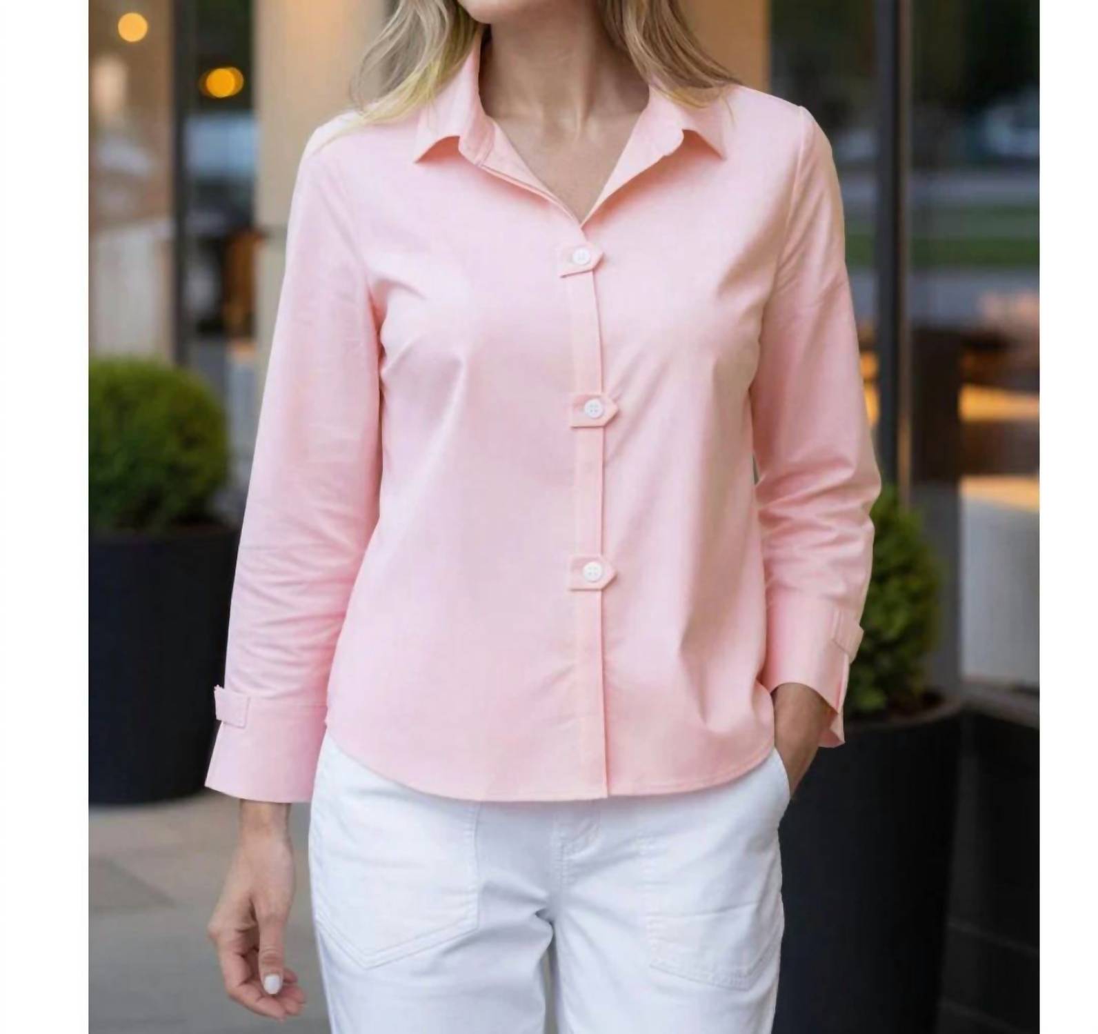 Habitat - Stretch Cotton Tab Detail Shirt