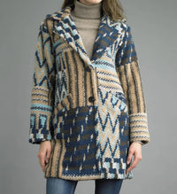 Tempo Paris - Tweed Long Boucle Coat