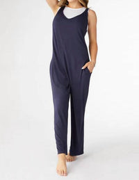COCO + CARMEN Vega Zenrise Jumper in navy - women's pants