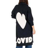 KERRI ROSENTHAL Mercer Loved Duster in black 1 - women's cardigan - detail view