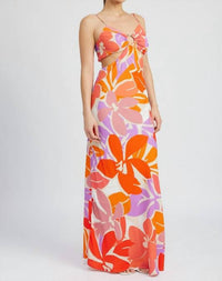 Emory Park - Floral Cut Out Maxi Dress