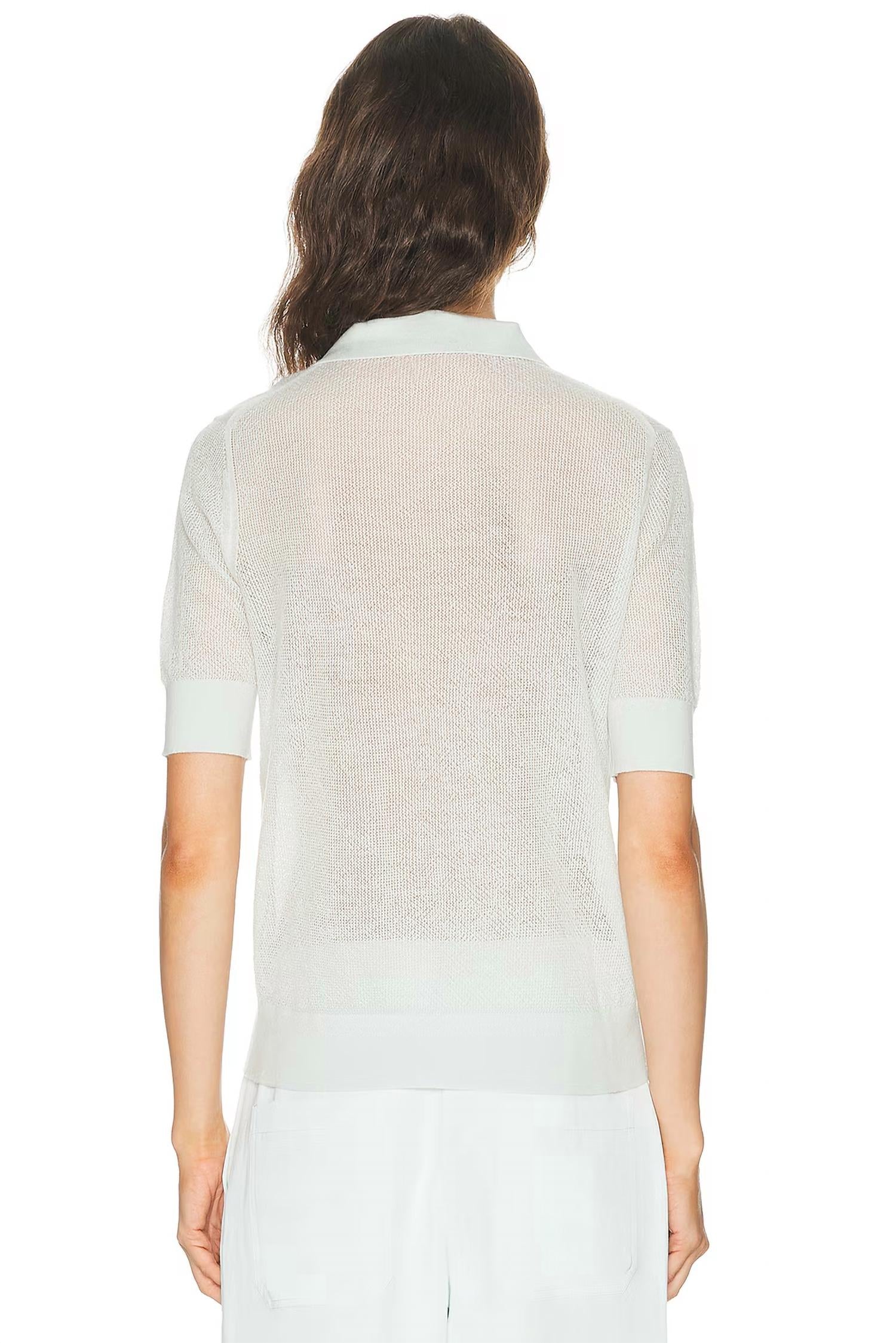 Twp - Open Stitch Slim Polo Top