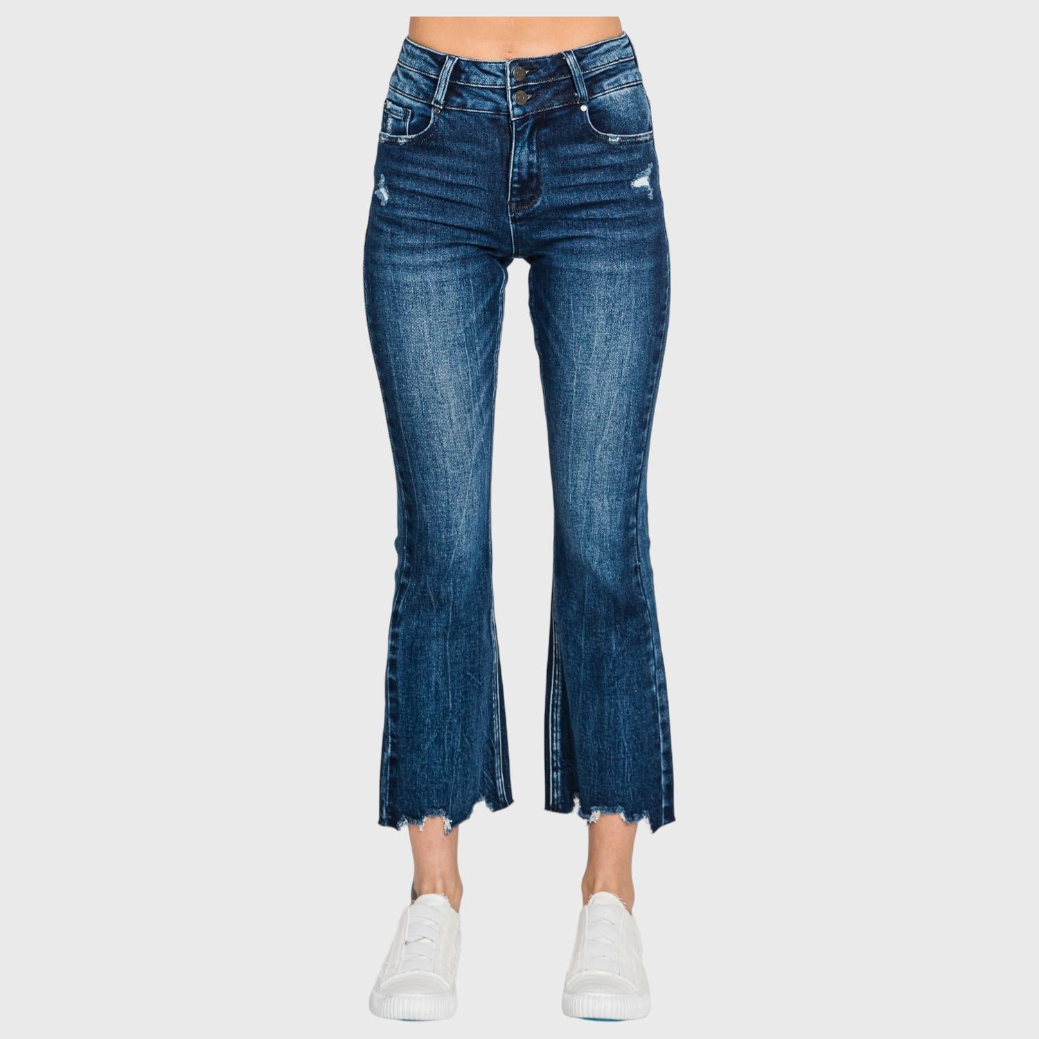 Petra153 Parker High Rise Crop Jeans in vintage dark - women's jeans