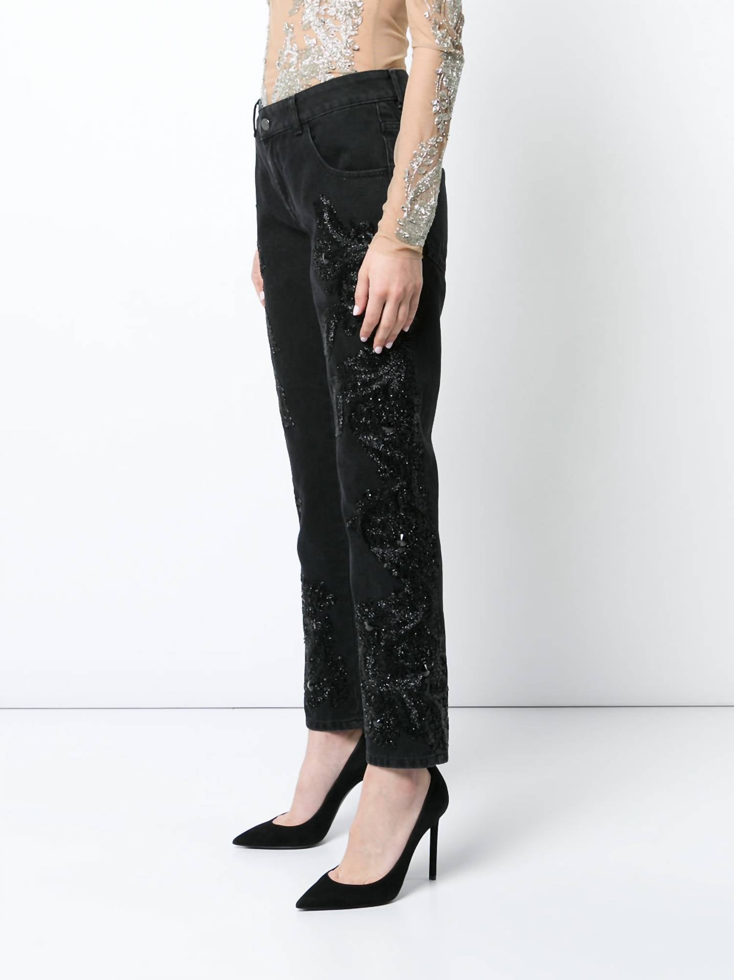 Amen - Beaded Boyfriend Jean