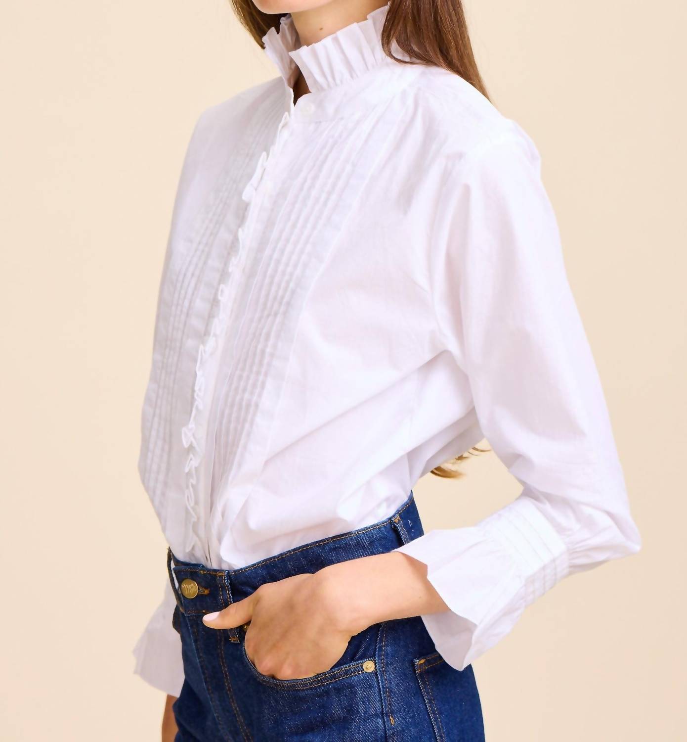 Mille - Phoebe Ruffle Collar Top