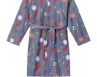 Andy & Evan - Boy's Sports & Lightning Bolts Jersey Knit Robe