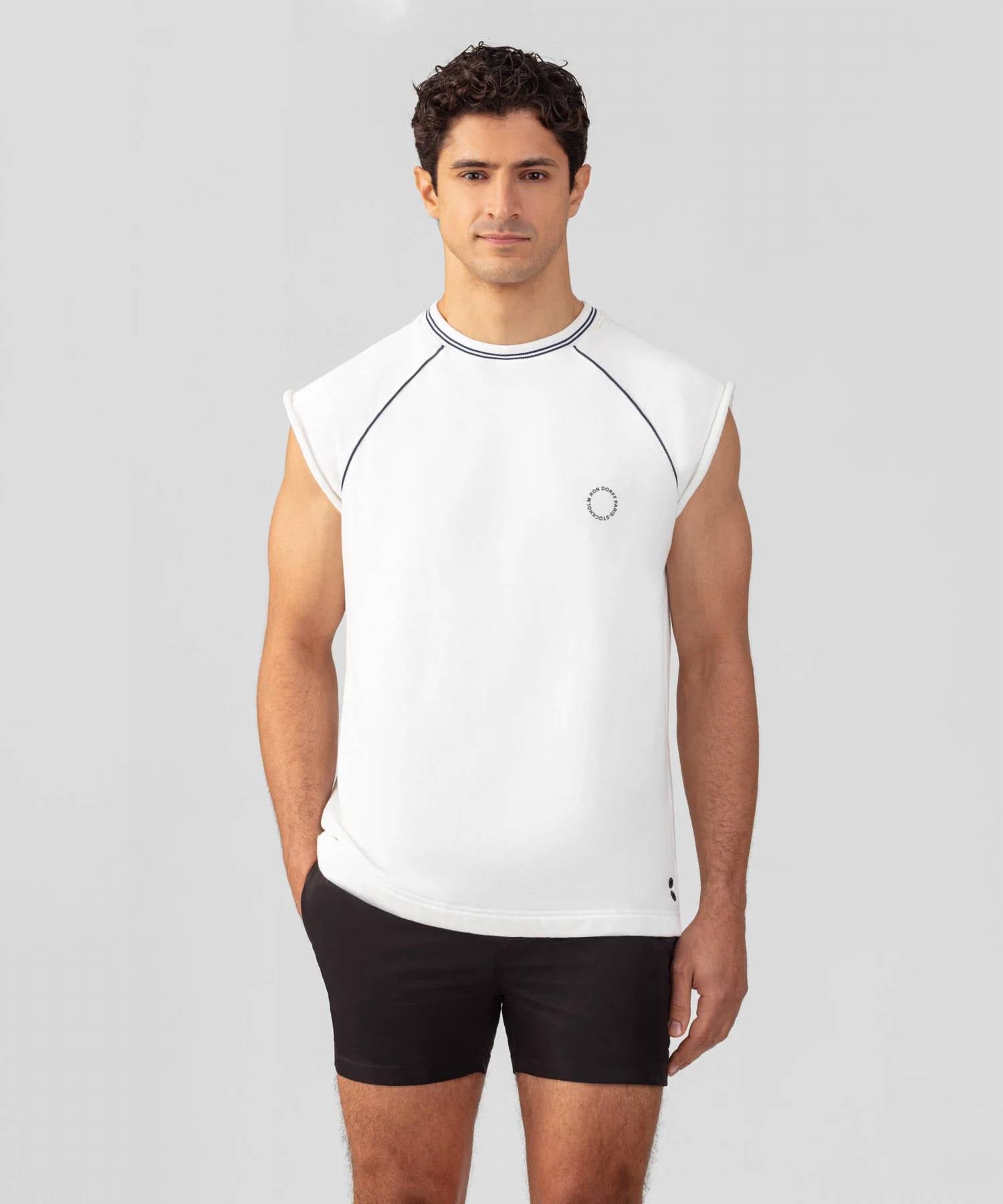 Ron Dorff - Organic Cotton Sleeveless Sweatshirt With Piping