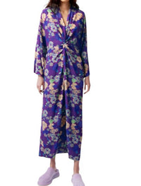 Smythe - Twist Violet Floral Midi Dress
