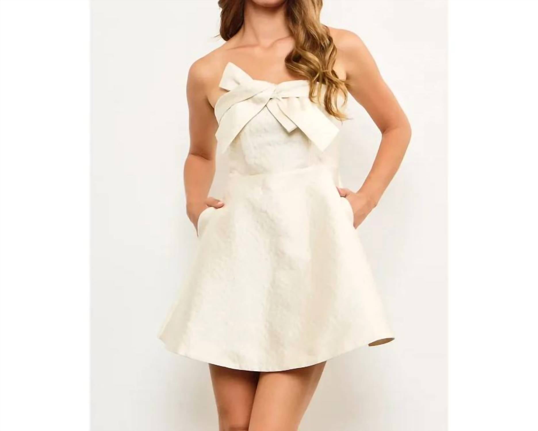 Jodifl - Tie Embroidered Floral Dress