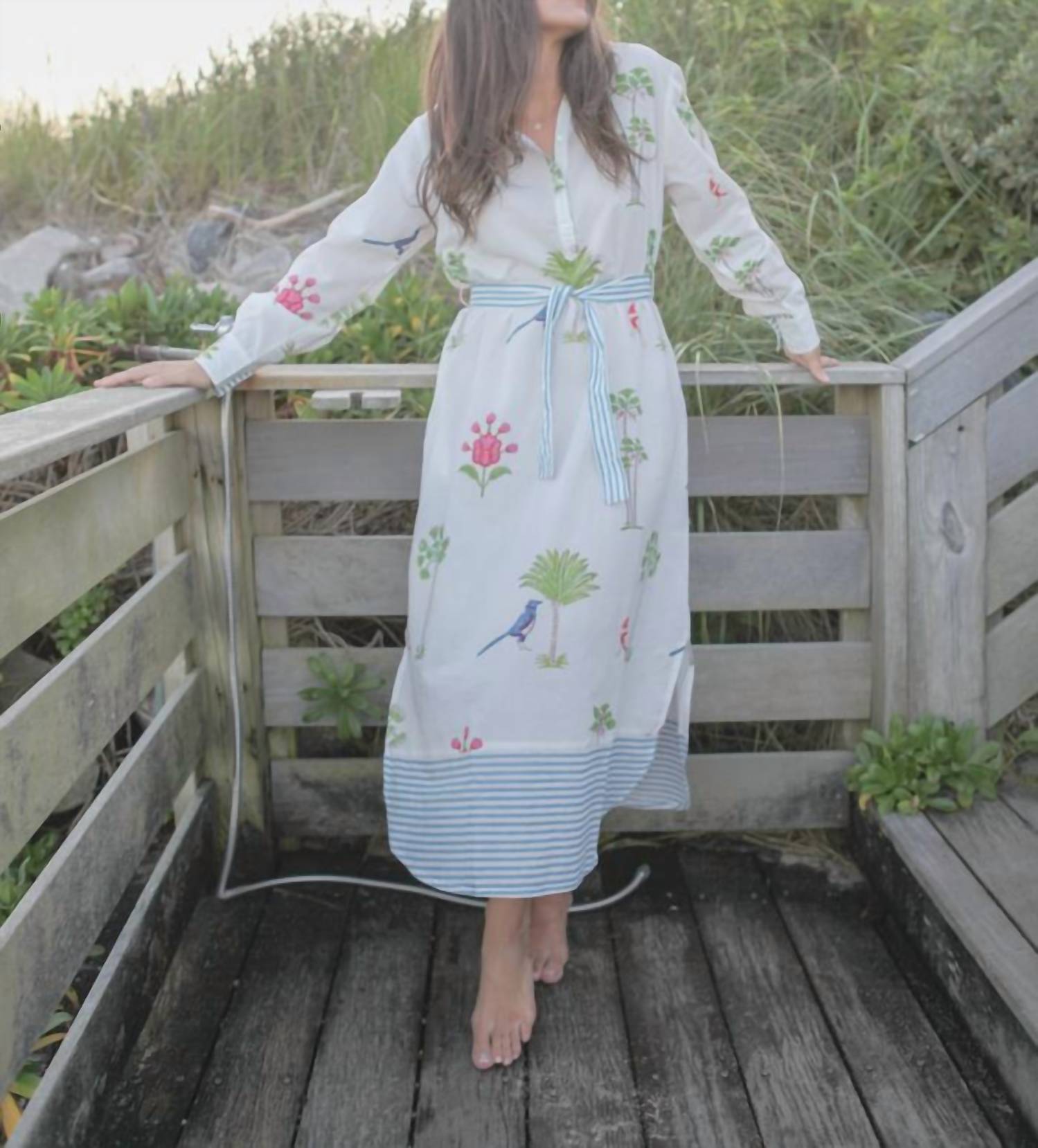 Nibi - Long Sleeve Shirt Dress