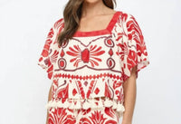 Fate - Geometric Tassel Top