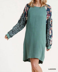 Umgee - Floral & Animal Pocket Dress