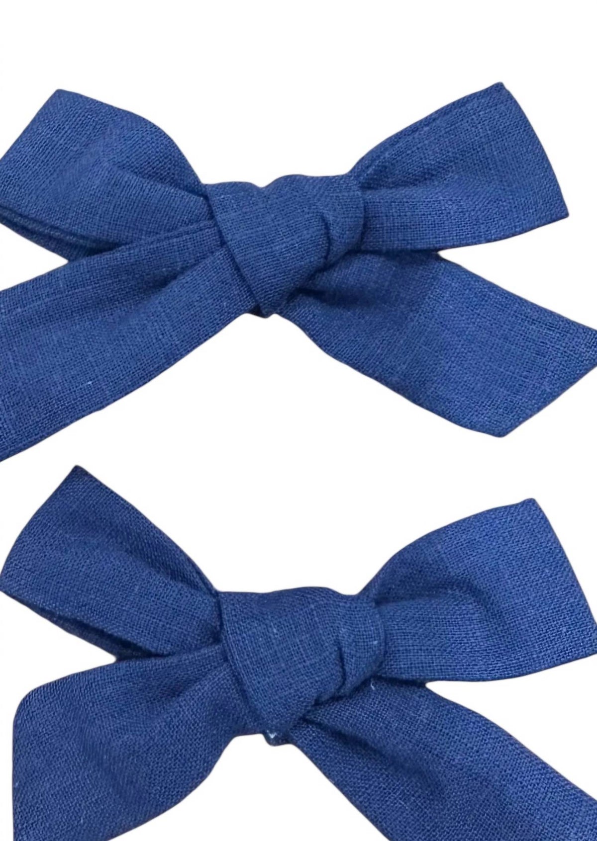 Twinkled Twig - Kids Linen Hair Bows - 2 Piece