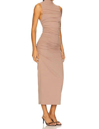 Susana Monaco - Gathered Mock Neck Sleeveless Dress