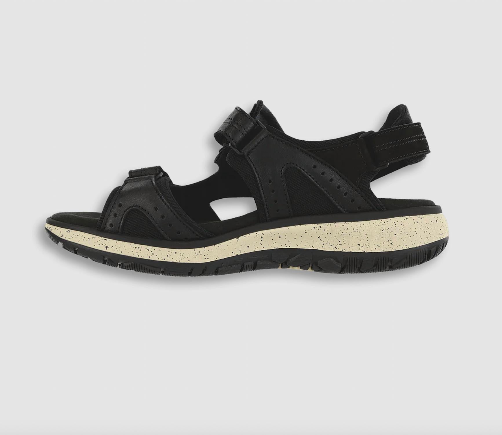 SAS Women's Embark Walking Sandal in black ash - women's sandal - detail view