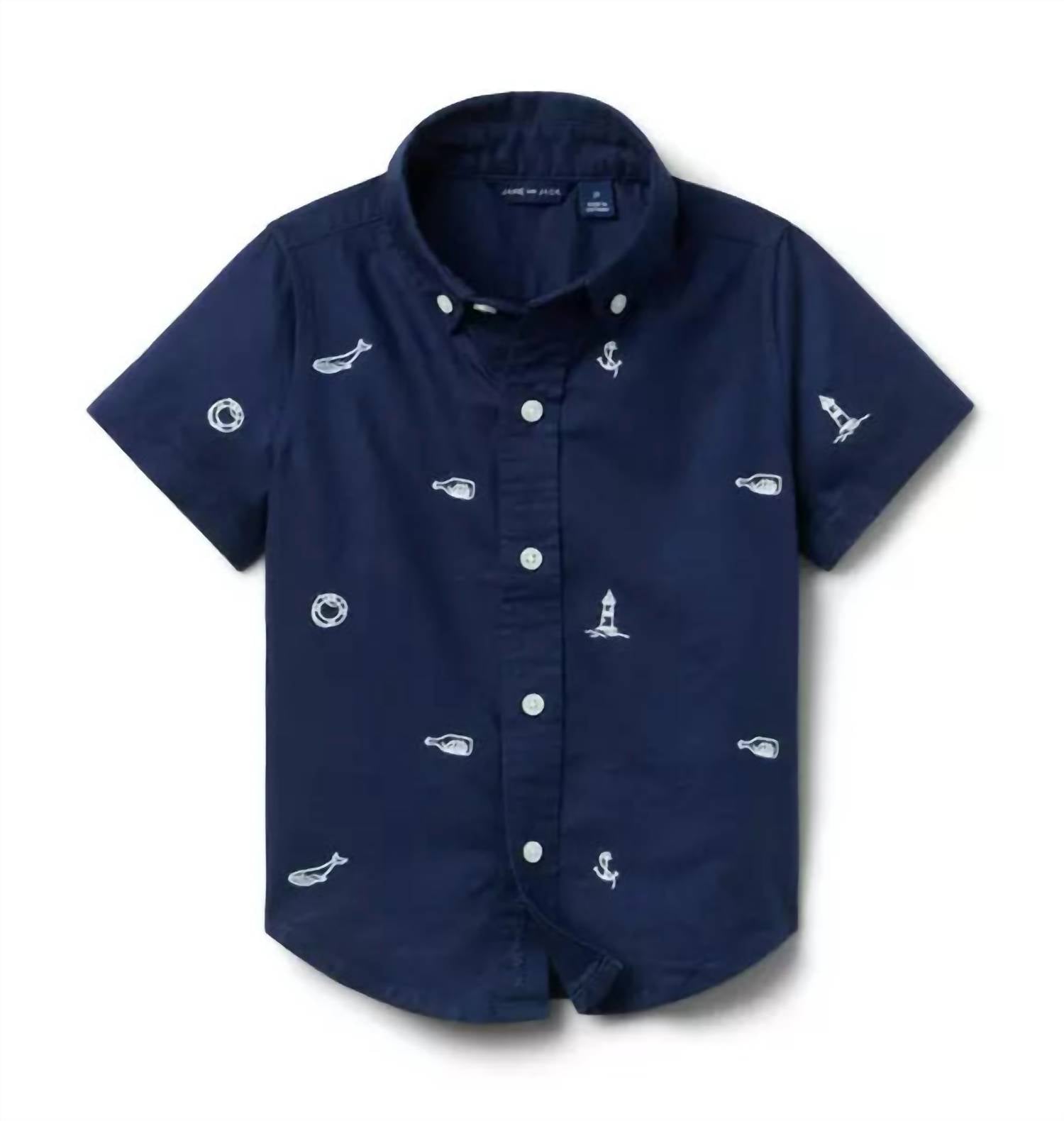 Janie And Jack - Boy's Nautical Oxford Shirt