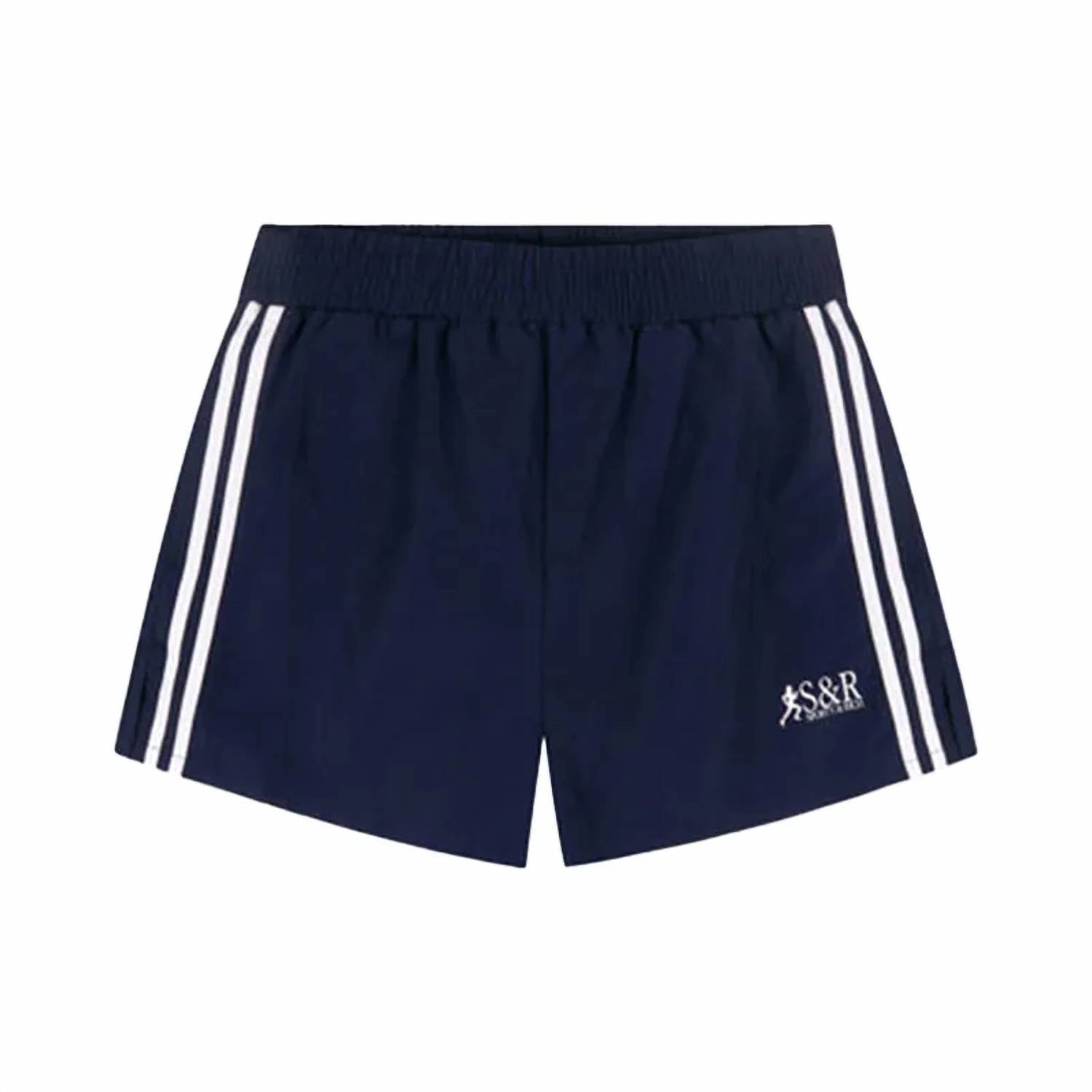 Sporty And Rich - Track Stripe Logo Shorts