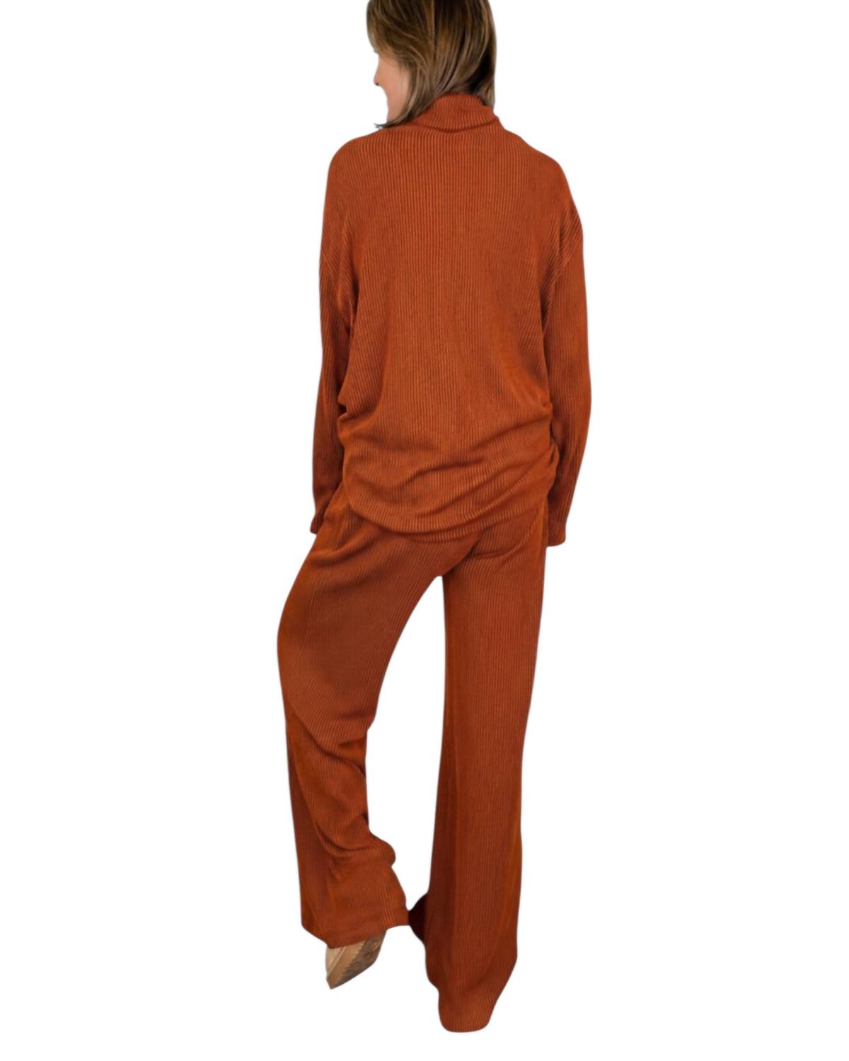 Dear Scarlett - Soft Moments High-rise Ribbed Wide Leg Pants Set