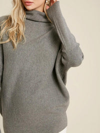 Bluivy - Slouch Neck Dolman Sleeved Pullover